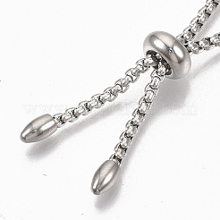 Tarnish Resistant Adjustable 304 Stainless Steel Slider Bracelets Making&nbsp;X-STAS-T050-030P