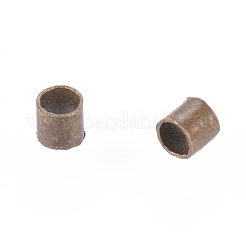 真鍮製つぶし玉カシメ玉  カドミウムフリー＆鉛フリー  チューブ  アンティークブロンズ  1.5x1.5mm  穴：1mm&nbsp;E001-NFAB
