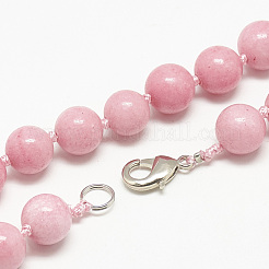 Natural Jade Beaded Necklaces&nbsp;NJEW-S405-22