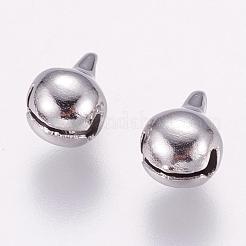 変色しにくい304ステンレススチールチャーム  釣鐘状  ステンレス鋼色  11x8x8mm  穴：2mm&nbsp;STAS-K148-07P-C