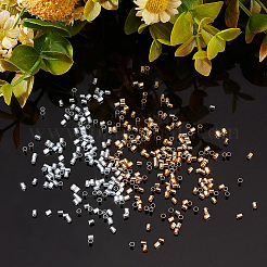 1000Pcs 2 Colors Brass Crimp Beads&nbsp;KK-BBC0029-45