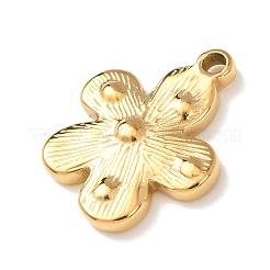 304ステンレスペンダント  丸カン付き  ゴールドカラー  花のチャーム  20x16.5x3mm  穴：2mm&nbsp;STAS-T026-01A-G