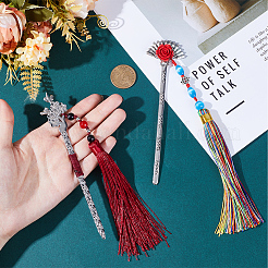 4Pcs 2 Style Alloy Bookmarks&nbsp;AJEW-GF0007-98