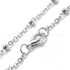 パン型レジンペンダントネックレス  304ステンレススチールアズキチェーンネックレス女性用  ミックスカラー  19.17インチ（48.7cm）&nbsp;NJEW-JN03988