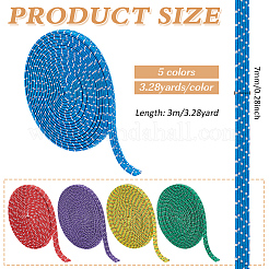 5Pc 5 Colors Dots Pattern Rubber with Polyester Elastic Cord&nbsp;OCOR-BC0009-79