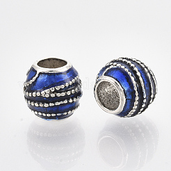 Antique Silver Plated Alloy European Beads&nbsp;MPDL-S067-30