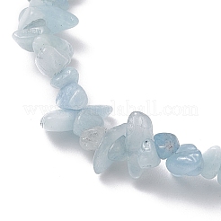 Electroplated Hexagon Prism Natural Quartz Chip Beaded Stretch Bracelets fo Women&nbsp;BJEW-JB10756-02
