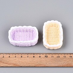 Opaque Resin Rattan Basket Display Decorations&nbsp;DJEW-T001-02M