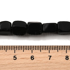 ナチュラルブラックオニキスビーズ連売り  艶消し  直方体の  染め＆加熱  7.5~9.5x6~7x6~7mm  穴：1.2mm  約44個/連  14.96~15.35''（38~39センチメートル）&nbsp;G-F791-C05