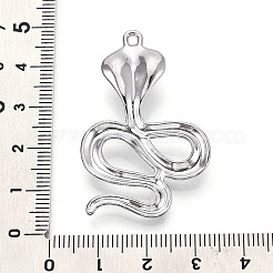 合金ペンダント  コブラ  カドミウムフリー＆鉛フリー  プラチナ  44x27.5x8mm  穴：1.8mm&nbsp;PALLOY-N182-04P