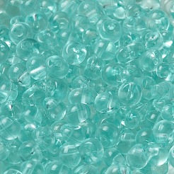 透明なアクリルビーズ  トップ掘削  丸い鈴丸ビーズ  ターコイズ  5.5x5x4mm  穴：1.2mm  約8333個/セット&nbsp;MACR-K359-02A