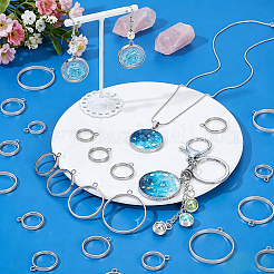 28Pcs 7 Styles Stainless Steel Pendants&nbsp;STAS-GA0002-35