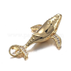 Brass Micro Clear Cubic Zirconia Pendants&nbsp;X-ZIRC-F120-072G