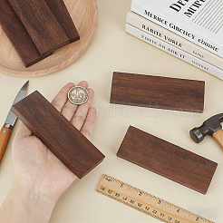 木の板  ナイフハンドル作り用  長方形  ココナッツブラウン  123x41x11mm&nbsp;WOOD-WH0062-60B