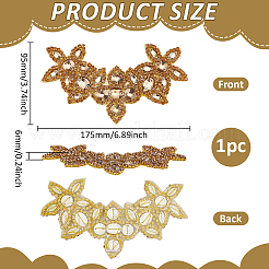 Rhinestone Thread Iron on/Sew On Patches&nbsp;DIY-WH0899-132