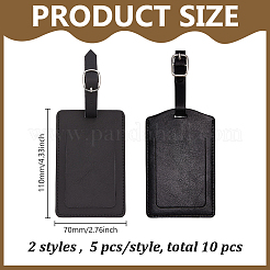 10Pcs 2 Styles Leather Luggage Tags&nbsp;FIND-GO0004-37