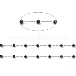Glass Round Beaded Chains&nbsp;CHS-B003-04E