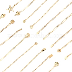 304 Stainless Steel Teardrop Link Chain Necklaces for Women&nbsp;NJEW-G178-06G