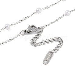 304 Stainless Steel with Shell Pearl Pendant Necklaces&nbsp;NJEW-Z033-02P