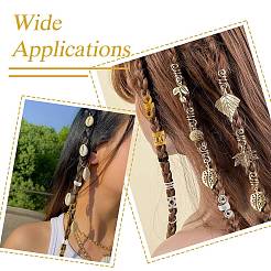 130Pcs 26 Styles Alloy/Aluminum/Iron Hair Coil Cuffs&nbsp;OHAR-CJ0001-04