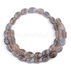 Natural Grey Agate Beads Strands&nbsp;G-S359-125