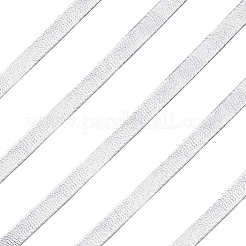 Puレザーリボン  バッグ用  ジュエリー作り  DIYクラフト  銀  1/4インチ（8mm）  約5.47ヤード（5m）/バンドル&nbsp;DIY-WH20011-93B-01