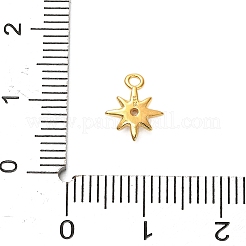 925 Sterling Silver Clear Cubic Zirconia 8-Pointed Star Charms&nbsp;STER-U009-06G-01