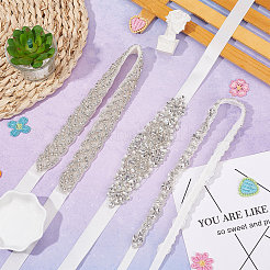 3Pcs 3 Style Crystal Rhinestone Wedding Bridal Belt&nbsp;AJEW-CP0001-67
