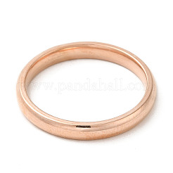 イオンプレーティング（IP）304ステンレススチールフラットプレーンバンドリング  ローズゴールド  サイズ8  内径：18mm  3mm&nbsp;STAS-I160-D-18mm-RG