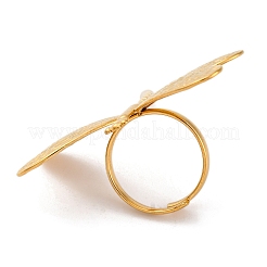 Ion Plating(IP) 304 Stainless Steel Dragonfly Open Cuff Rings&nbsp;RJEW-M047-07G