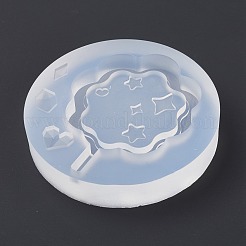 食品グレードの透明シリコーン  エポキシ樹脂工芸品  マシュマロ柄  70x13mm&nbsp;X-DIY-I086-06