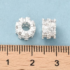 Rack Plating Brass Micro Pave Cubic Zirconia Beads&nbsp;KK-F866-07S