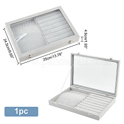 Rectangle Velvet Jewelry Presentation Boxes&nbsp;VBOX-WH0014-02
