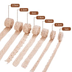 Wewaysmile7yards1スタイルヴィンテージかぎ針編みレースリボン  かぎ針編みのレース  かぎ針編みのレーストリムリボン  スクラップブッキング用品をラッピングするギフトパッケージ用  ベージュ  3/8~3/4インチ（10~20mm）&nbsp;JX108A