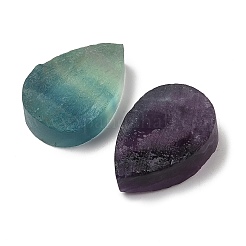 天然の蛍石カボション  ティアドロップ  29.5~30x20.5x9.5~11mm&nbsp;G-K338-40C-04