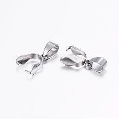 Tarnish Resistant 304 Stainless Steel Pendant Pinch Bails&nbsp;STAS-E127-11P