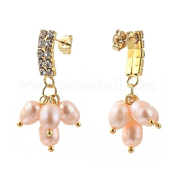 Brass Dangle Stud Earrings&nbsp;EJEW-JE04249-01