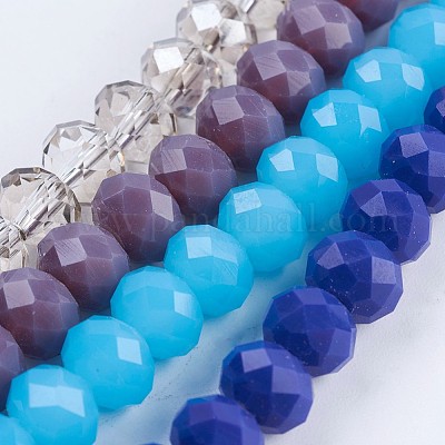 Glass Beads Strands&nbsp;EGLA-F122-8x6mm-M03-1