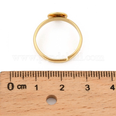 Brass Adjustable Ring Components&nbsp;KK-A272-03B-G-1