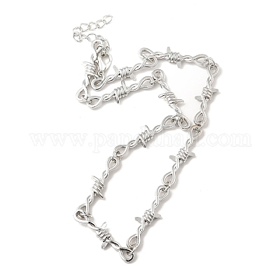 Princeネックレス 合金いばらリンク チェーン ネックレス 男性女性のためのパンク有刺