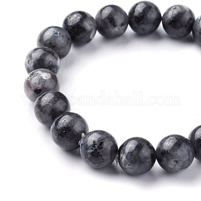 Natural Larvikite Beads Stretch Bracelets&nbsp;BJEW-F380-01-C14-1