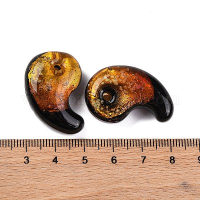 Luminous Handmade Silver Foil Lampwork Beads&nbsp;LAMP-F022-05E-1