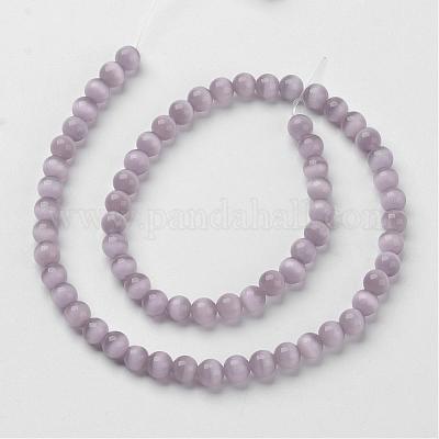 キャッツアイビーズ  ラウンド  アザミ  6mm  穴：1mm  約66~68個/連  14.5~15.3インチ&nbsp;CER51-1
