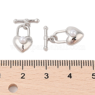 真鍮製マンテル  プラスチック付き  ロックハート  プラチナ  13.5x8.5x6.5mm  バー：4x11x2.5mm&nbsp;KK-B111-04P-1