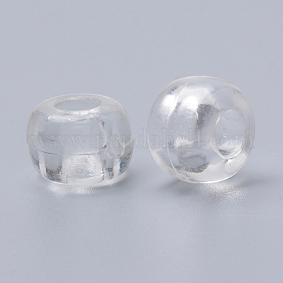 透明プラスチックビーズ  コラム  透明  9x6mm  穴：3.5mm  約1780個/500g&nbsp;MACR-S272-19D-1