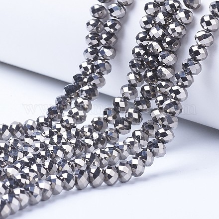 Electroplate Transparent Glass Beads Strands EGLA-A034-T2mm-UA03-1