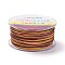 Segment Dyed Polyester Thread, Chinese Knotting Cord, Colorful, 0.8mm, about 54.68 yards(50m)/roll