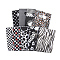 Printed Plastic Bags, Rectangle, Black, 25x20cm