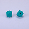 Hexagonal Silicone Beads, Sea Green, 23x17.5x23mm, Hole: 2.5mm