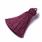 Nylon Tassel Pendants, Medium Violet Red, 70~72x17~18mm, Hole: 3~4mm